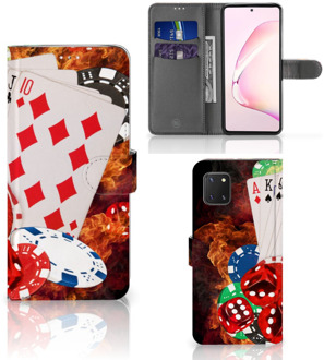 B2Ctelecom GSM Hoesje Samsung Note 10 Lite Wallet Book Case Personaliseren Casino