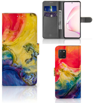 B2Ctelecom GSM Hoesje Samsung Note 10 Lite Wallet Case Watercolor Dark