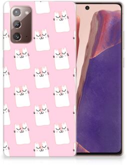 B2Ctelecom GSM Hoesje Samsung Note 20 Beschermhoesje Sleeping Cats