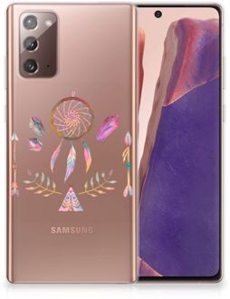 B2Ctelecom GSM Hoesje Samsung Note 20 Bumper Hoesje Doorzichtig Boho Dreamcatcher