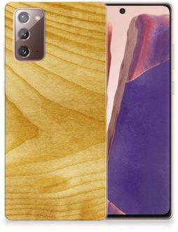 B2Ctelecom GSM Hoesje Samsung Note 20 Cover Case Licht Hout