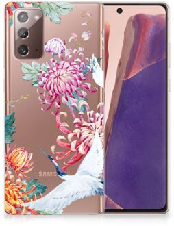 B2Ctelecom GSM Hoesje Samsung Note 20 Smartphonehoesje Customize Bird Flowers