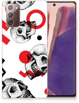 B2Ctelecom GSM Hoesje Samsung Note 20 TPU Bumper Skull Red