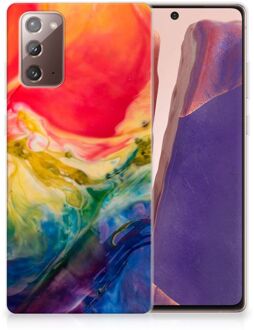 B2Ctelecom GSM Hoesje Samsung Note 20 TPU Bumper Watercolor Dark