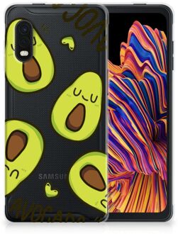 B2Ctelecom GSM Hoesje Samsung Xcover Pro Backcase TPU Siliconen Hoesje Transparant Avocado Singing