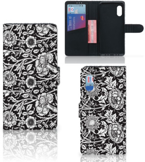 B2Ctelecom GSM Hoesje Samsung Xcover Pro Beschermhoes Black Flowers