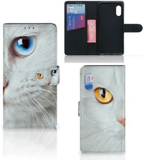 B2Ctelecom GSM Hoesje Samsung Xcover Pro Bookcover Case Witte Kat