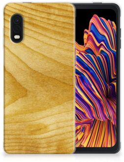 B2Ctelecom GSM Hoesje Samsung Xcover Pro Cover Case Licht Hout