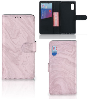 B2Ctelecom GSM Hoesje Samsung Xcover Pro Flip Case Marble Pink