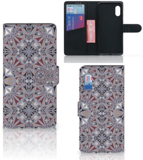 B2Ctelecom GSM Hoesje Samsung Xcover Pro Flipcover Flower Tiles