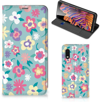 B2Ctelecom GSM Hoesje Samsung Xcover Pro Fotohoesje ontwerpen Flower Power