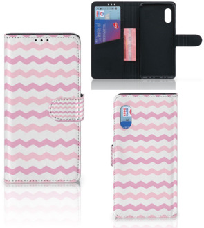 B2Ctelecom GSM Hoesje Samsung Xcover Pro Hoesje ontwerpen Waves Roze