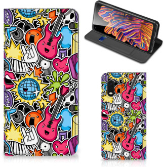 B2Ctelecom GSM Hoesje Samsung Xcover Pro Telefoonhoesje Portemonnee Punk Rock