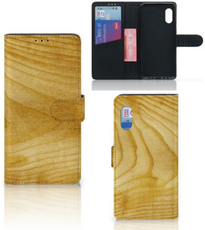 B2Ctelecom GSM Hoesje Samsung Xcover Pro Wallet Case Licht Hout