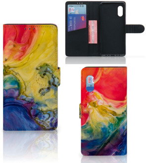 B2Ctelecom GSM Hoesje Samsung Xcover Pro Wallet Case Watercolor Dark