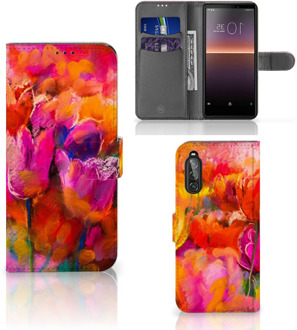 B2Ctelecom GSM Hoesje Sony Xperia 10 II Cover met Tekst Tulips