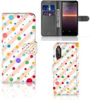 B2Ctelecom GSM Hoesje Sony Xperia 10 II Flip Cover Dots