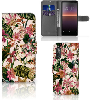 B2Ctelecom GSM Hoesje Sony Xperia 10 II Hoesje ontwerpen Flowers