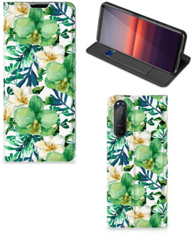 B2Ctelecom GSM Hoesje Sony Xperia 5 II Bookcase Cover Orchidee Groen