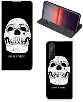 B2Ctelecom GSM Hoesje Sony Xperia 5 II Bookcase Skull Eyes