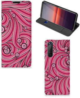 B2Ctelecom GSM Hoesje Sony Xperia 5 II Foto Hoesje ontwerpen Swirl Pink