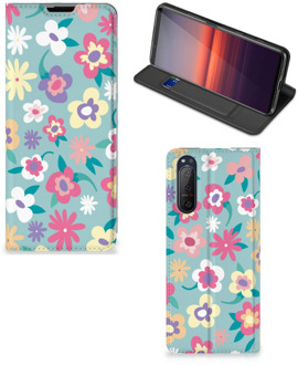 B2Ctelecom GSM Hoesje Sony Xperia 5 II Fotohoesje ontwerpen Flower Power