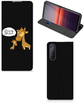 B2Ctelecom GSM Hoesje Sony Xperia 5 II Wallet Case Giraffe