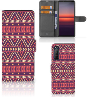 B2Ctelecom GSM Hoesje Sony Xperia 5II Bookcase Aztec Purple