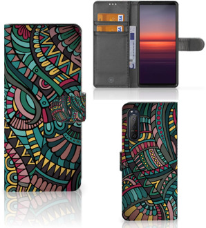 B2Ctelecom GSM Hoesje Sony Xperia 5II Flip Case Aztec