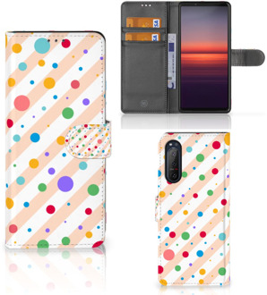 B2Ctelecom GSM Hoesje Sony Xperia 5II Flip Cover Dots