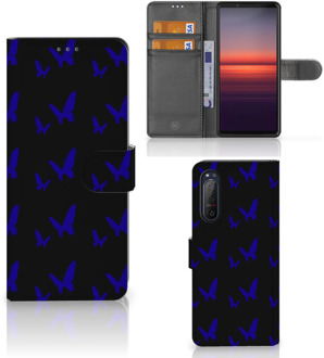 B2Ctelecom GSM Hoesje Sony Xperia 5II Flipcase Vlinder Patroon