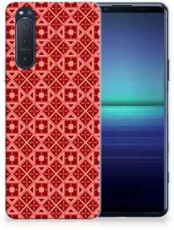 B2Ctelecom GSM Hoesje Sony Xperia 5II Hoesje met Tekst Batik Red