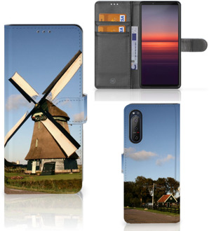 B2Ctelecom GSM Hoesje Sony Xperia 5II Mobiel Bookcase Molen