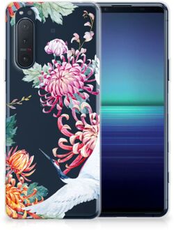 B2Ctelecom GSM Hoesje Sony Xperia 5II Smartphonehoesje Customize Bird Flowers