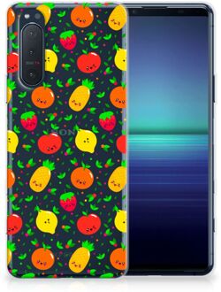 B2Ctelecom GSM Hoesje Sony Xperia 5II TPU Bumper Doorzichtig Fruits