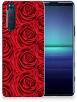 B2Ctelecom GSM Hoesje Sony Xperia 5II TPU Bumper Red Roses