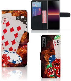 B2Ctelecom GSM Hoesje Sony Xperia L4 Book Wallet Case Personaliseren Casino