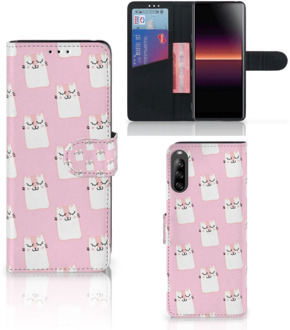 B2Ctelecom GSM Hoesje Sony Xperia L4 Bookcase Valentijn Cadeaus Sleeping Cats