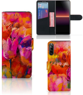 B2Ctelecom GSM Hoesje Sony Xperia L4 Cover met Tekst Tulips