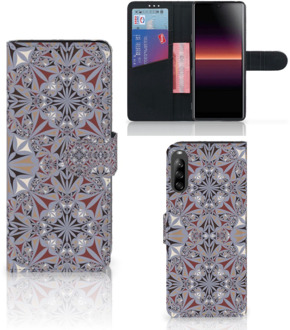 B2Ctelecom GSM Hoesje Sony Xperia L4 Flipcover Flower Tiles