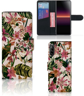 B2Ctelecom GSM Hoesje Sony Xperia L4 Hoesje ontwerpen Flowers