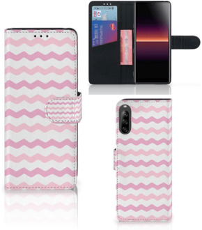 B2Ctelecom GSM Hoesje Sony Xperia L4 Hoesje ontwerpen Waves Roze