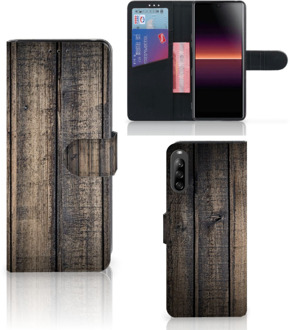 B2Ctelecom GSM Hoesje Sony Xperia L4 Leuk Case Cadeau voor Mannen Steigerhout