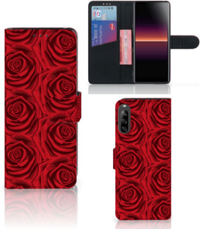 B2Ctelecom GSM Hoesje Sony Xperia L4 Mobiel Bookcase Red Roses