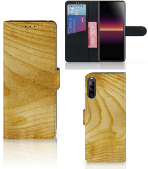 B2Ctelecom GSM Hoesje Sony Xperia L4 Wallet Book Case Licht Hout