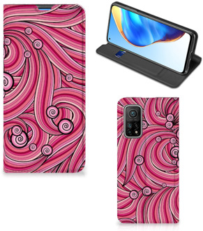 B2Ctelecom GSM Hoesje Xiaomi Mi 10T | 10T Pro Foto Hoesje ontwerpen Swirl Pink