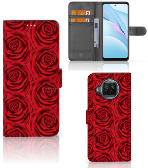 B2Ctelecom GSM Hoesje Xiaomi Mi 10T Lite Mobiel Bookcase Red Roses