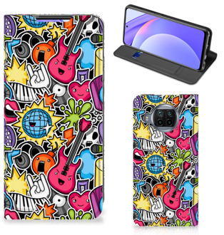 B2Ctelecom GSM Hoesje Xiaomi Mi 10T Lite Telefoonhoesje Portemonnee Punk Rock