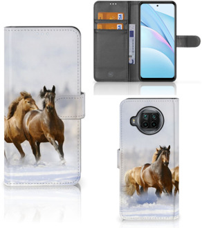 B2Ctelecom GSM Hoesje Xiaomi Mi 10T Lite Wallet Book Case Paarden