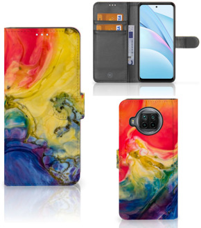 B2Ctelecom GSM Hoesje Xiaomi Mi 10T Lite Wallet Book Case Watercolor Dark